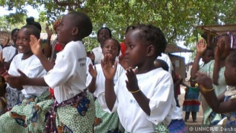 Children in a refugee camp