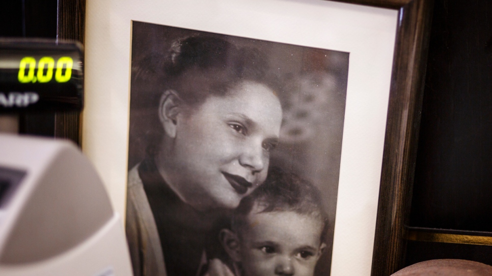 Tom's mother helped out at the store every day until she passed away.