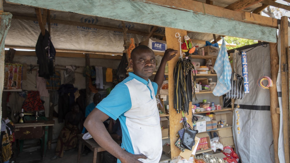 Frederick, 44, runs a shop to support his wife and five children at Mantapala.