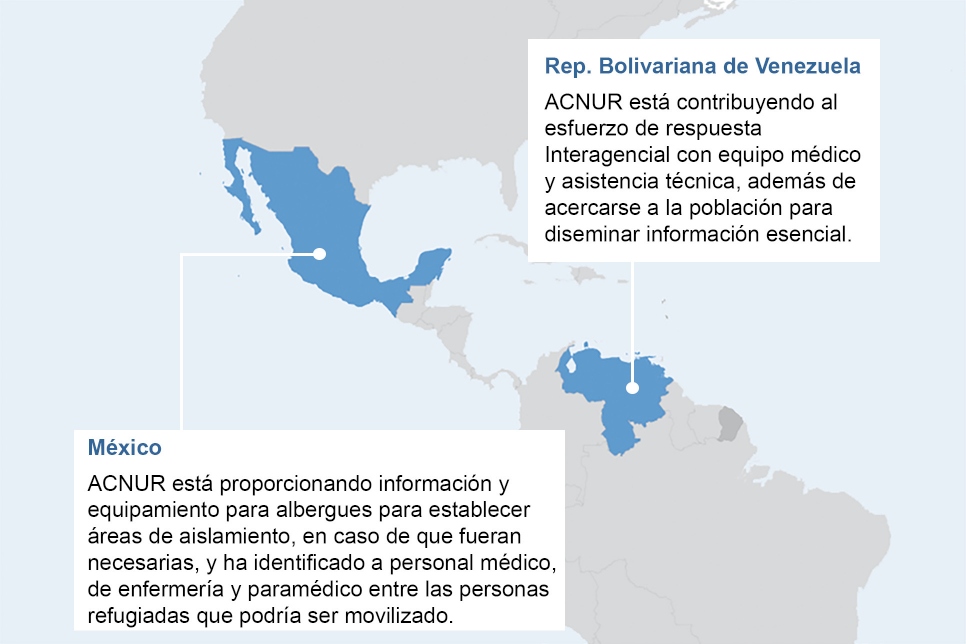 La respuesta de ACNUR en el mundo ante la emergencia por el COVID-19.