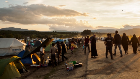 Greece. Refugees and migrants remain at Idomeni depsite the closure of the so-called Western Balkan route