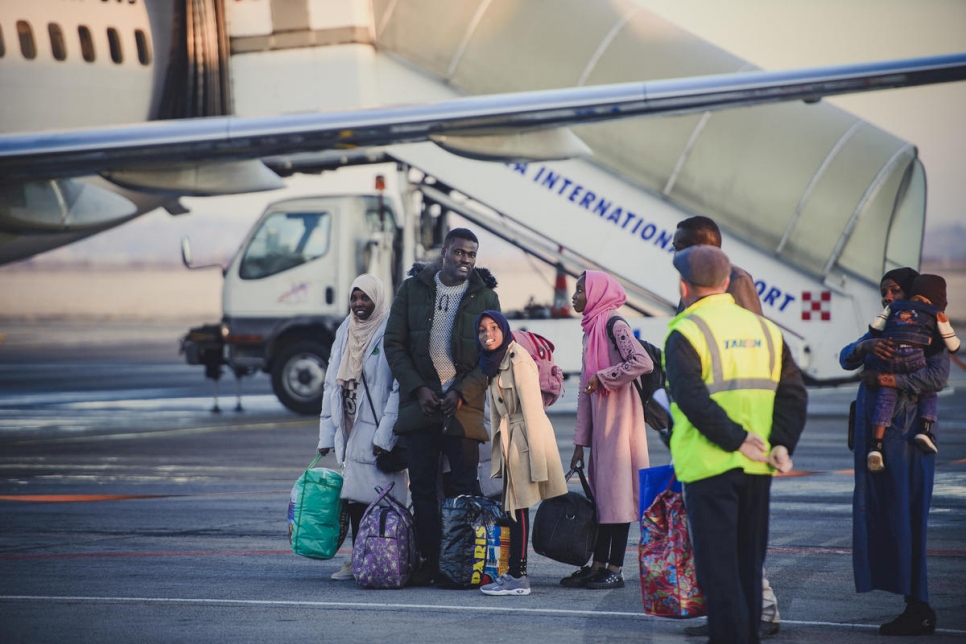 Romania. Refugees evacuated from Libya to Emergency Transit Centre