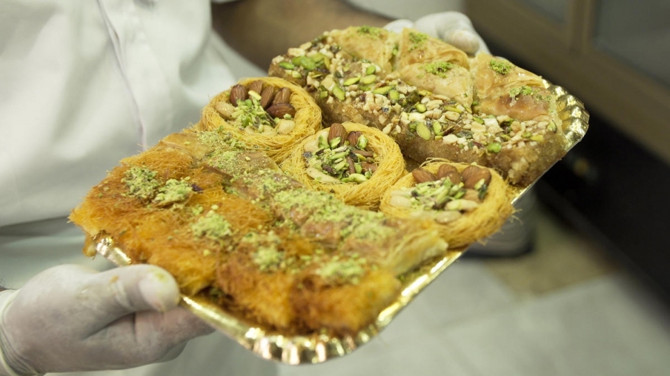 Abdullah Bashir is from a family of renowned pastry chefs in Damascus.