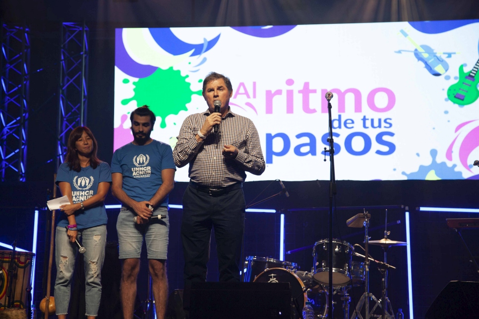 Juan Carlos Murillo, Representante Regional del ACNUR destacó la participación de las personas refugiadas en el Festival.