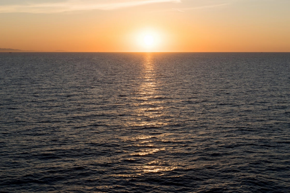 El mar Mediterráneo.