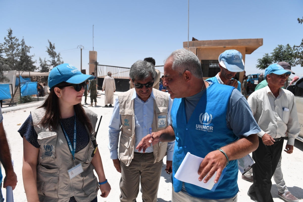 UNHCR's Representative, Sajjad Malik was humbled and proud to witness his team going about their work in Ein Issa camp, registering new arrivals, helping displaced people to sort out civil documents, distribute relief items and working with the camp management to improve conditions.