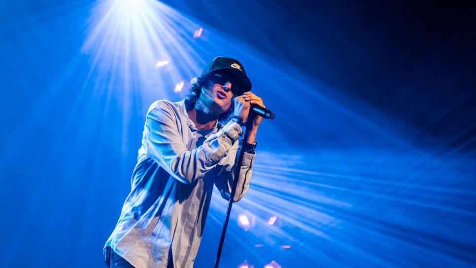 Venezuelan singer Danny Ocean performs an acoustic version of his hit 'Me Rehuso' at the 2019 Nansen Refugee Award ceremony in Geneva. 