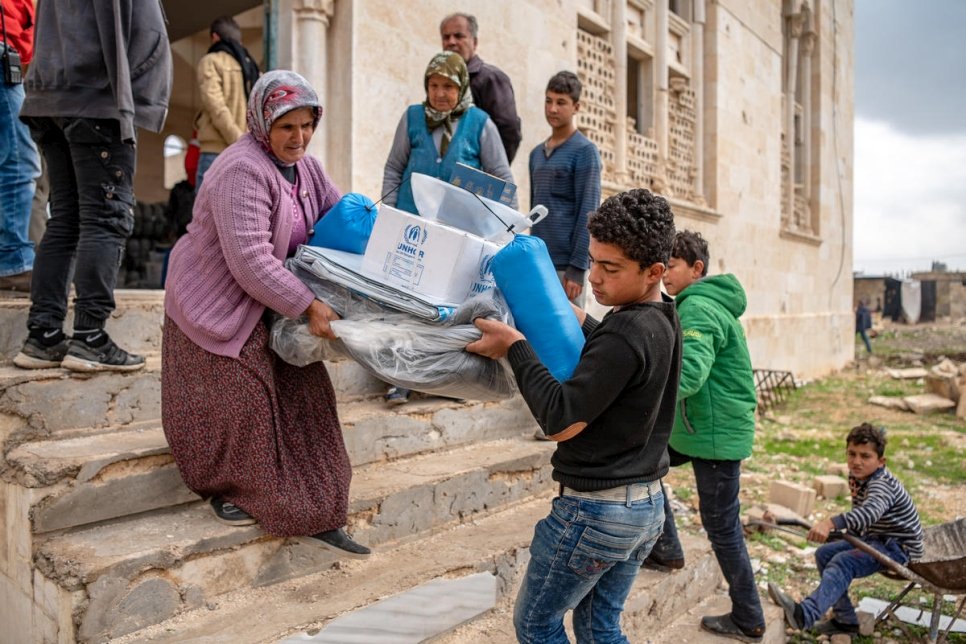 Syria. UNHCR supports Afrin displaced scattered across rural Aleppo