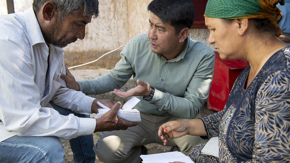 Ashurov holds a monthly free legal advice session on the streets of remote communities.