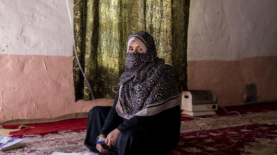 Nadia Hamidi, an Afghan refugee who aspires to become a doctor, photographed at her family home in Ghousabad, on the outskirts of Quetta, Pakistan.