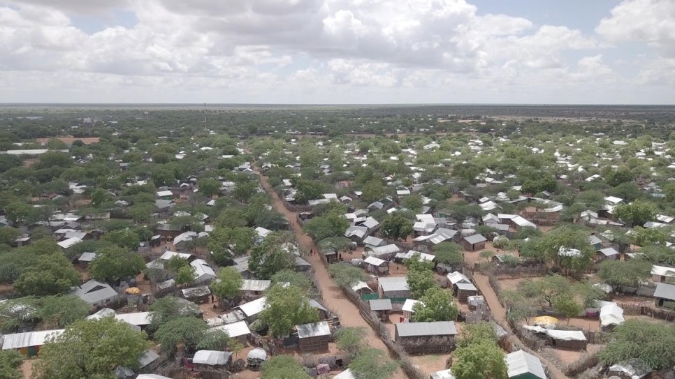 Kenya. Aerial view of Dadaab Refugee Camp