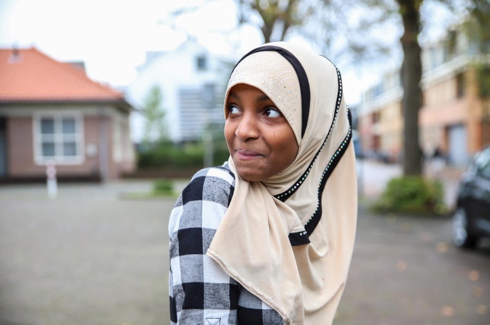 The Netherlands. Manaal from Somalia dreams of being an air stewardess to travel (The Dream Diaries)