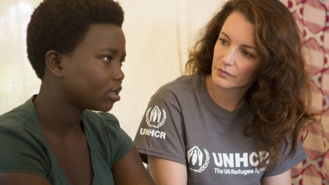 Rwanda. UNHCR Goodwill Ambassador Kristin Davis visits refugees