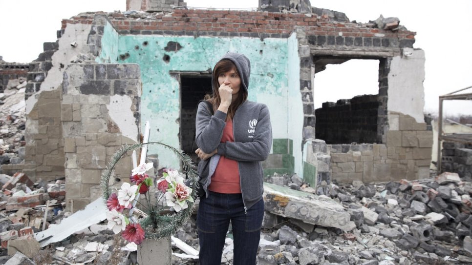 Helena Christensen photographs the urban environment in Sloviansk, which is still heavily damaged following the recent conflict in Ukraine.