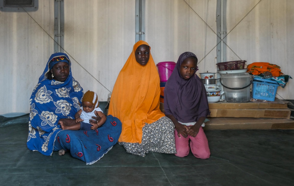 "Armed men attacked us, they killed my husband and burned our village, so I fled with my children. I was happy to receive the shelter and to feel we are safe, me and my children. The space is enough for us. We have lighting even at night and now my children can properly study."