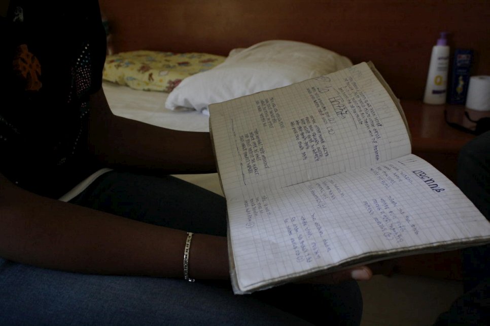 Italy. Eritrean teenager's desperate journey with only her songbook for company