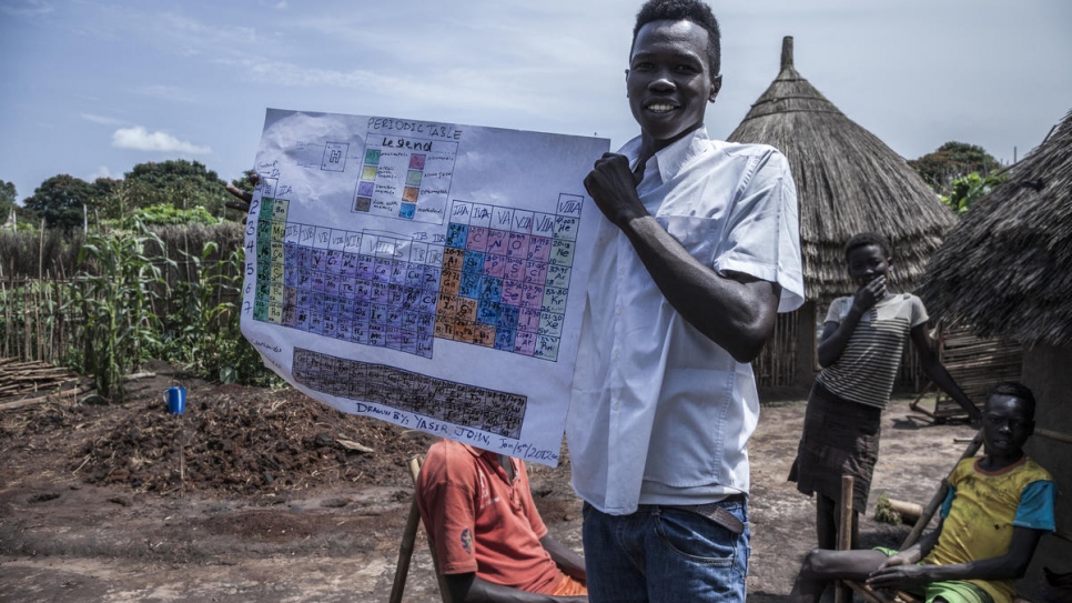 Ethiopia. John made his own periodic table to study at home