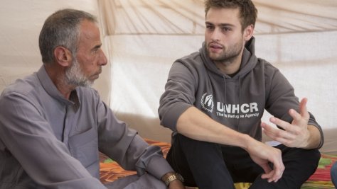  Iraq. UNHCR High Profile Supporter Douglas Booth visits refugees and IDPs
