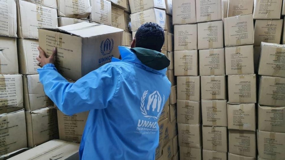 UNHCR distributed emergency relief items to 580 displaced Libyan families in the city of Zawiya