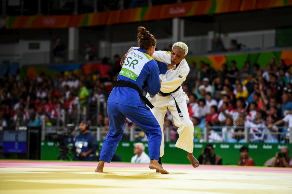 Yolande Mabika a perdu contre son adversaire israélienne, Linda Bolderfor, mais elle a quitté les Jeux avec la tête haute.