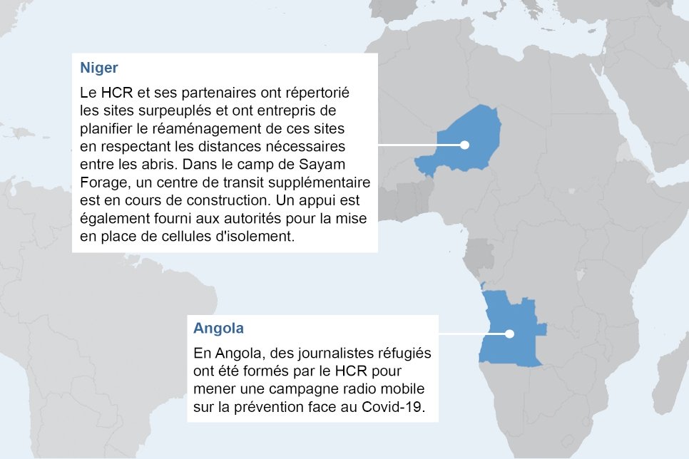 Le HCR vient en aide aux réfugiés à travers le monde dans le contexte de la lutte contre la pandémie de coronavirus (Covid-19).