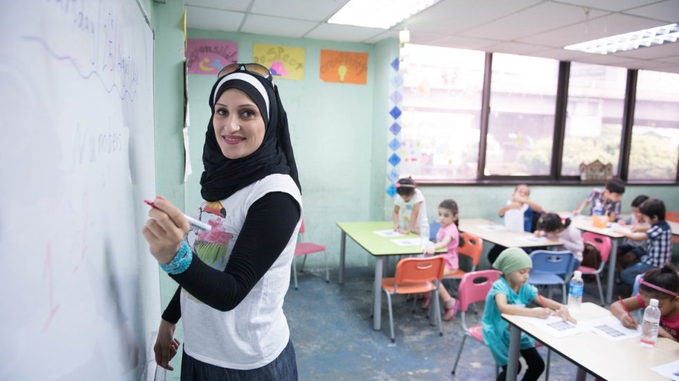 As a Palestinian in Syria, Lujain received free education into adulthood. Now displaced, she is imparting the love of learning to her students in Kuala Lumpur.