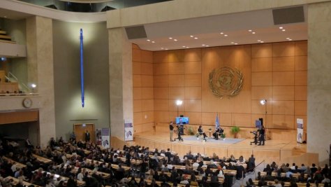 The Palais des Nations in Geneva, Switzerland.