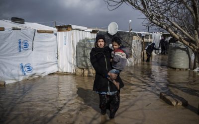 Storm flooding brings misery to Syrian refugees in Lebanon