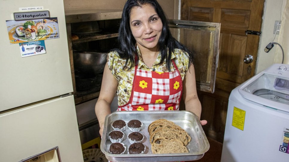 Deilys a été forcée de fuir le Venezuela. Elle a lancé une entreprise de desserts végétaliens dans son pays d'accueil, l'Équateur.