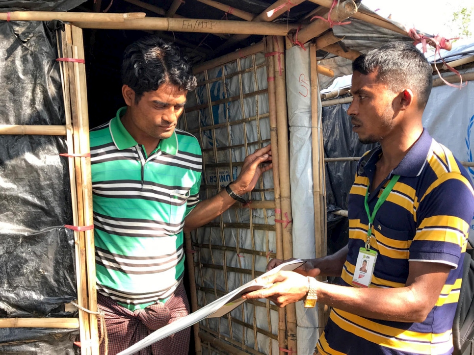 Bangladesh. Rohingya community health workers helping to control diphtheria outbreak