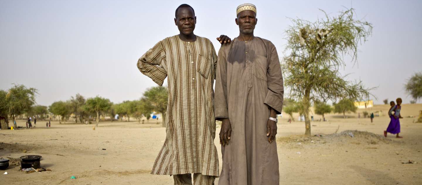 Bala, left, and Mahamadou, right, at Sayam Forage refugee camp in Niger.