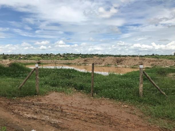 Sand dam for rainwater harvesting in Nakivale refugee settlement 