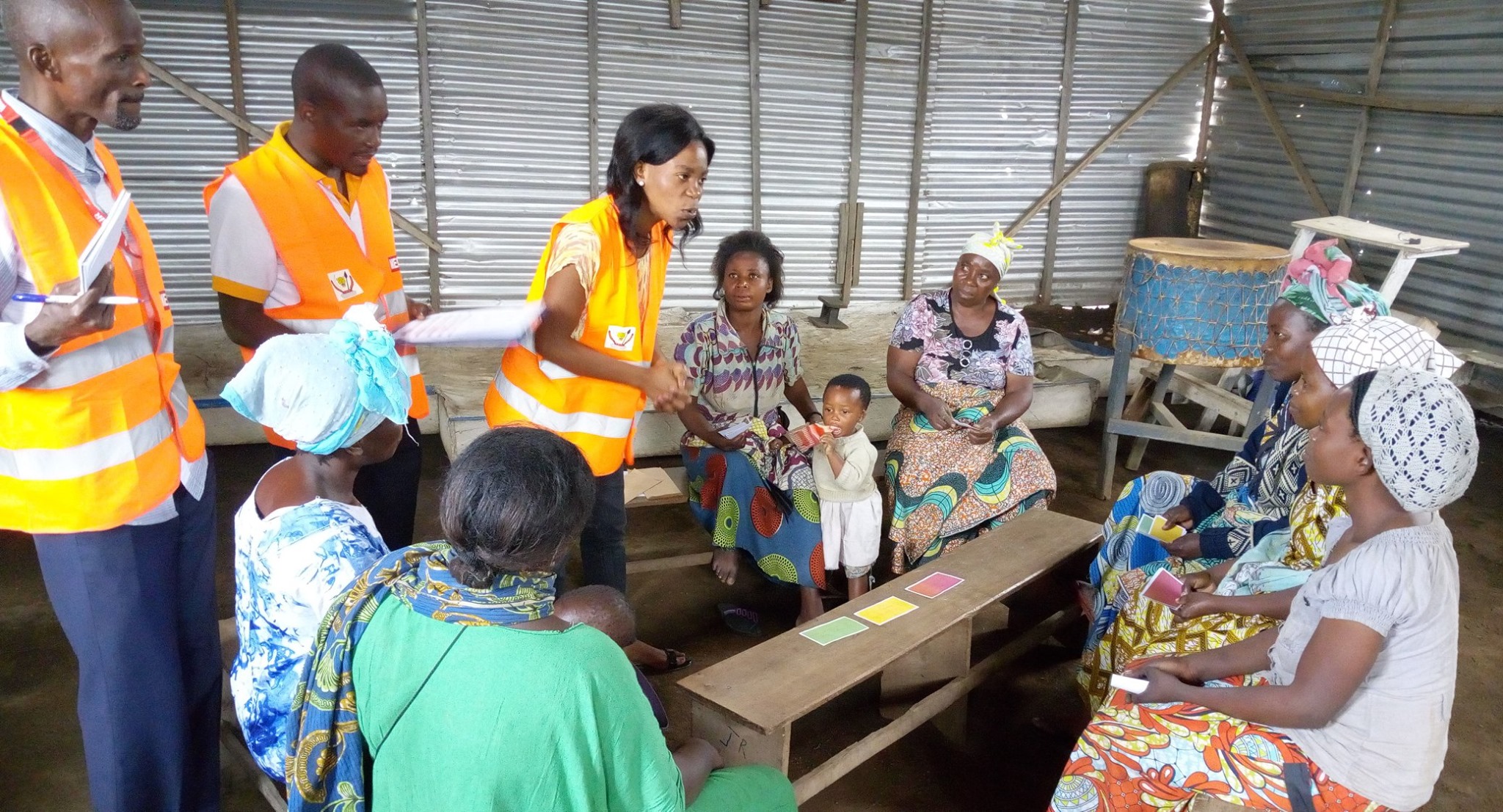 Washem workers with beneficiaries