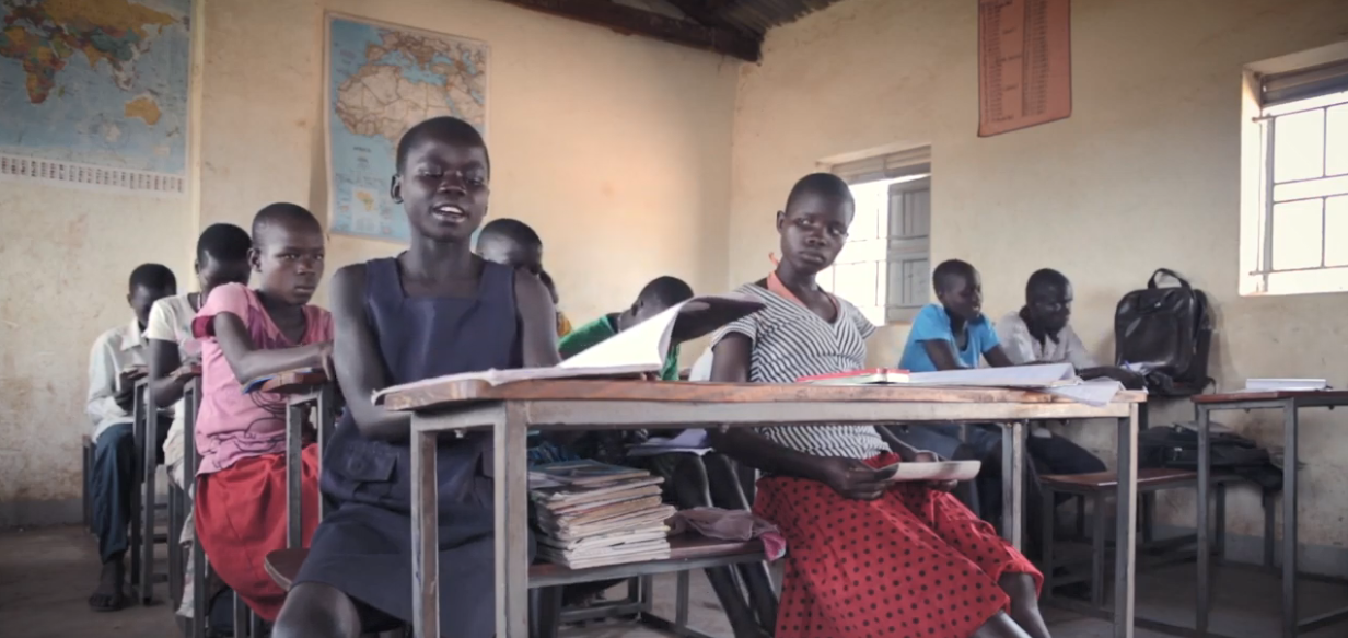 Students in a classroom.