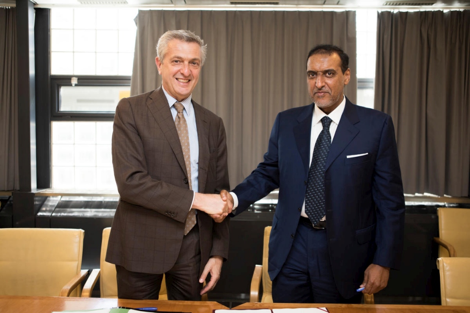 Switzerland. UNHCR signs agreement with Qatar Charity.