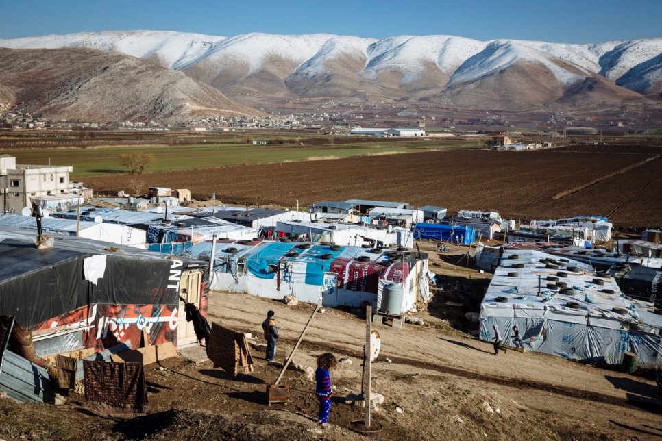 Lebanon. Syrian refugees in the Bekaa Valley