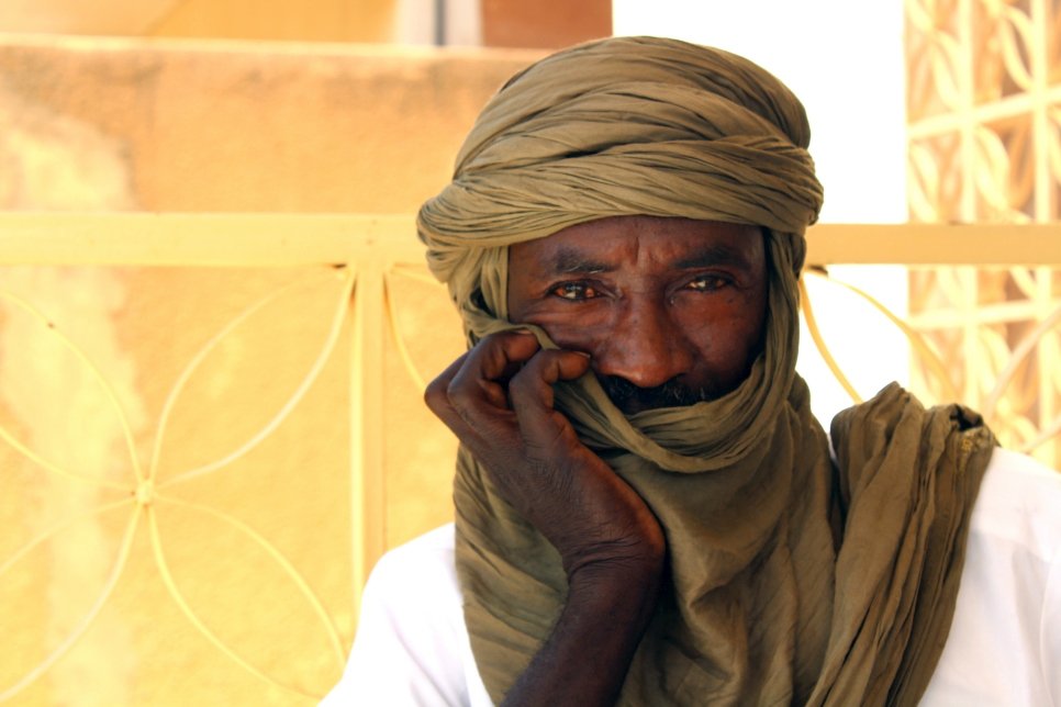 Le fermier Al-Bashir Gamo Gamo a été contraint de fuir son village dans l'ouest du Niger, après l'attaque d'un groupe armé qui a tué cinq habitants. 