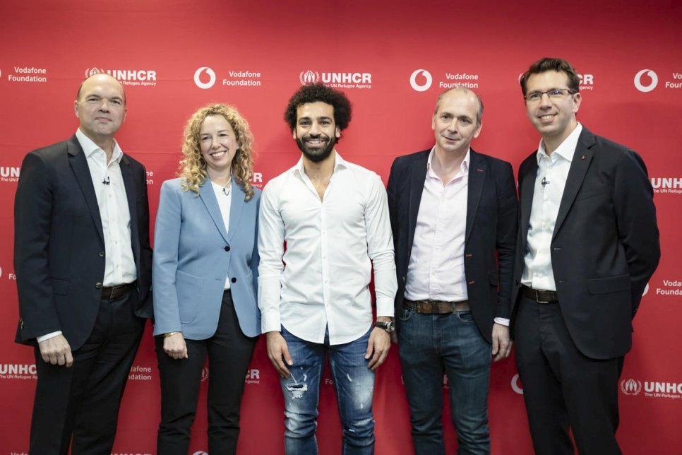 United Kingdom. Mohamed Salah announced as Ambassador for UNHCR / Vodafone Foundation's Instant Network schools programme