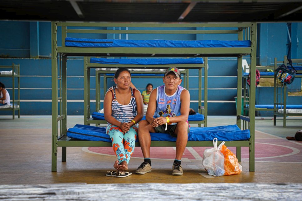 Originaires du Venezuela, des réfugiés et migrants de la communauté autochtone warao ont été transférés en lieu sûr à Manáos, Brésil, en raison de la pandémie de Covid-19. 