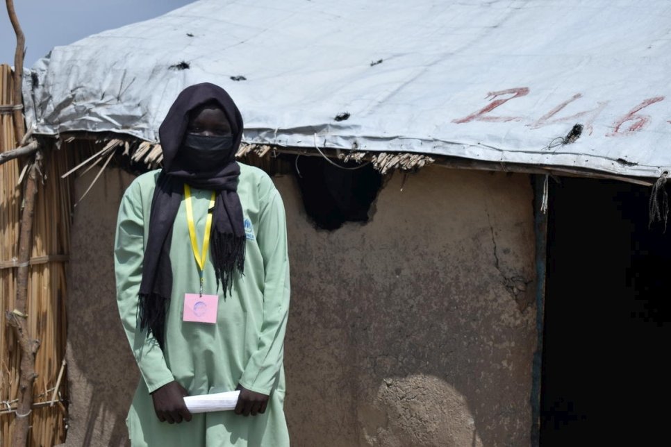 Fardoos Emmanuel, une réfugiée sud-soudanaise, comptait parmi les élèves qui ont passé l'examen de fin d'études primaires au camp d'Al Redis 2, dans l'État du Nil blanc, au Soudan. 