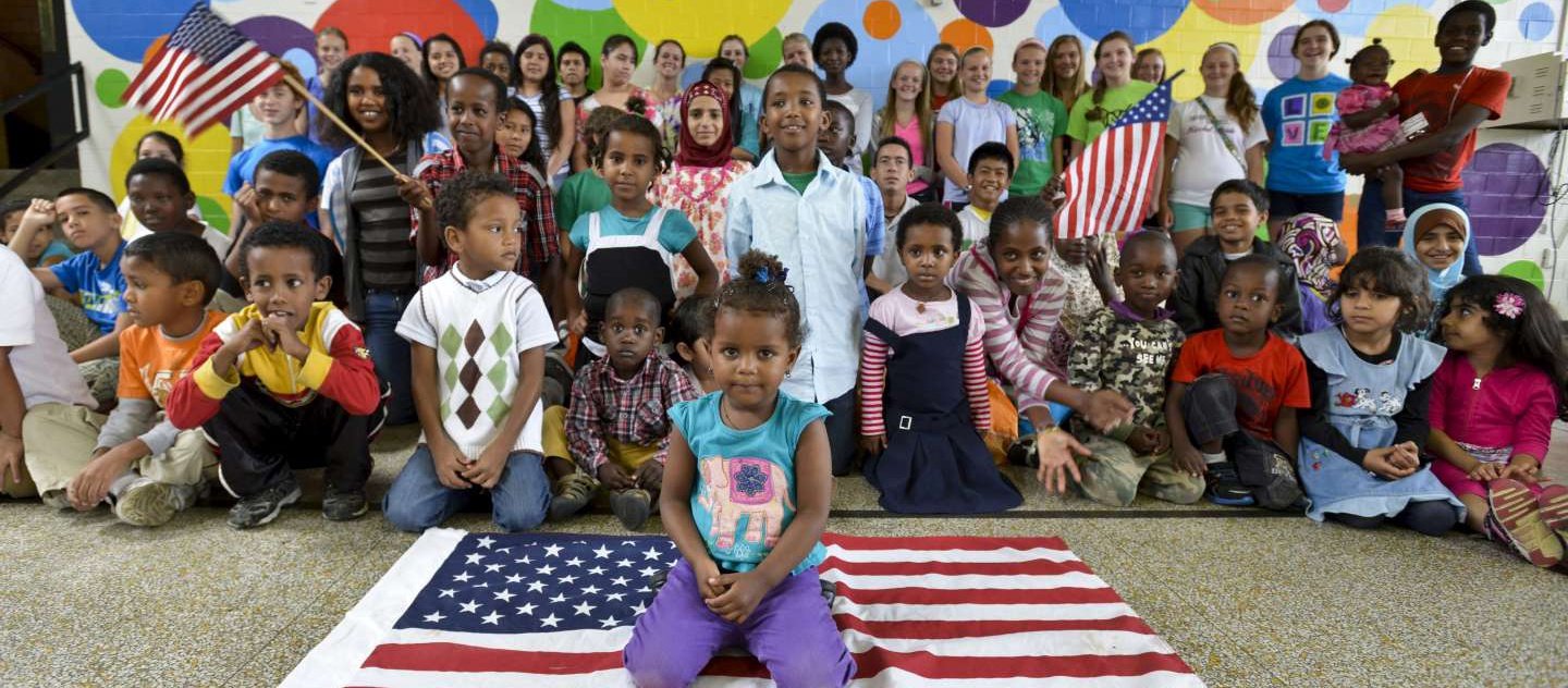 Resettled refugee children in the United States.