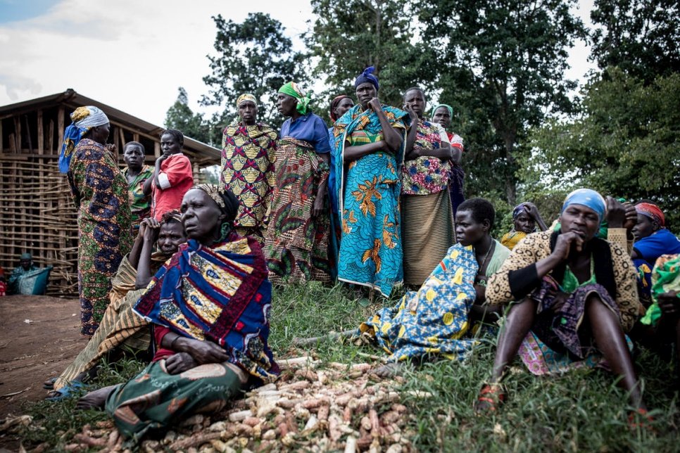 Personnes déplacées dans un camp en Ituri, République démocratique du Congo, en 2019. 