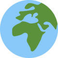 Globe Showing Europe-Africa on Twitter Twemoji 12.1.5