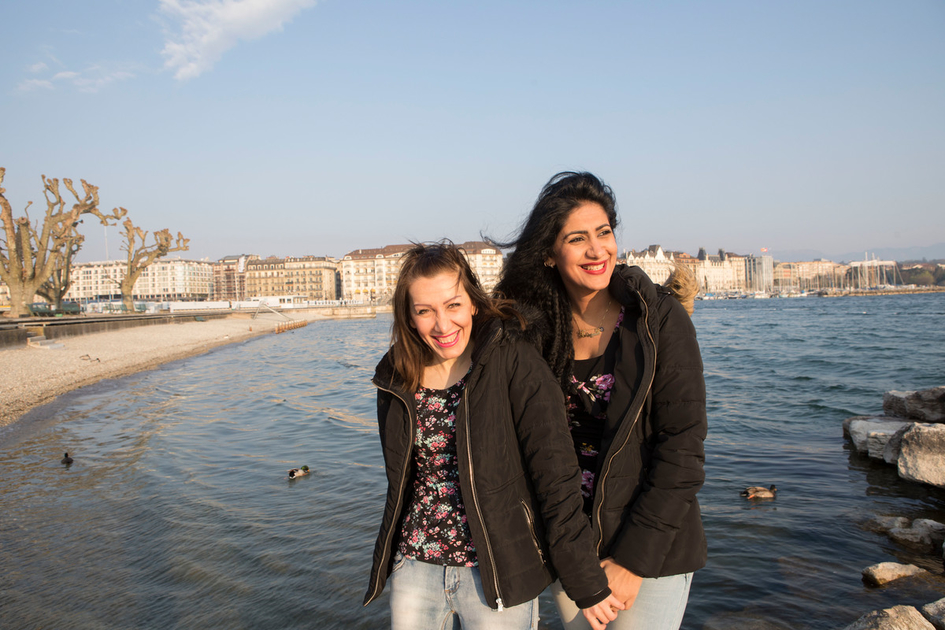 Switzerland. Resettled Iraqi refugee women in Geneva.