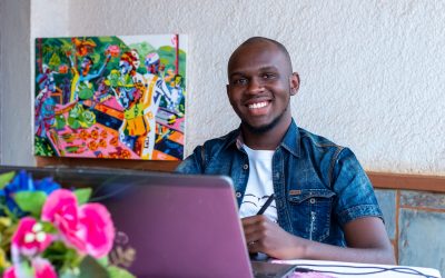 A young Rwandan artist wins the Youth with Refugees Art Contest