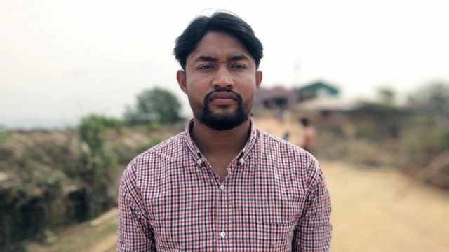 Rohingya refugee Saidul Hoque pictured in Kutupalong refugee settlement, Bangladesh