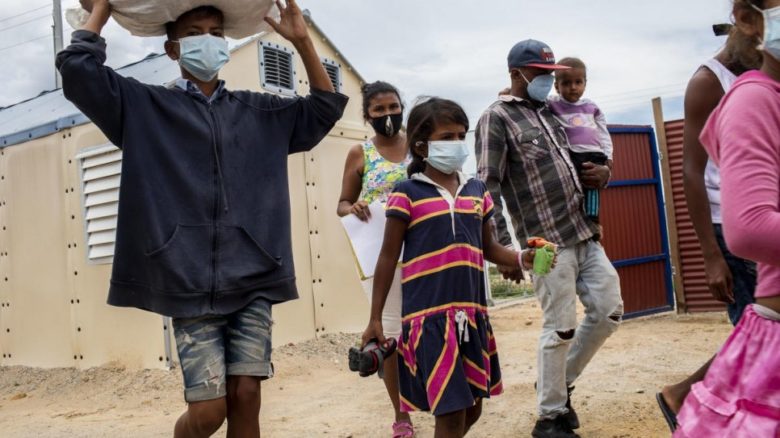 A family of Venezuelan refugees.