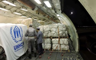 Aid delivery to Western Sahara.