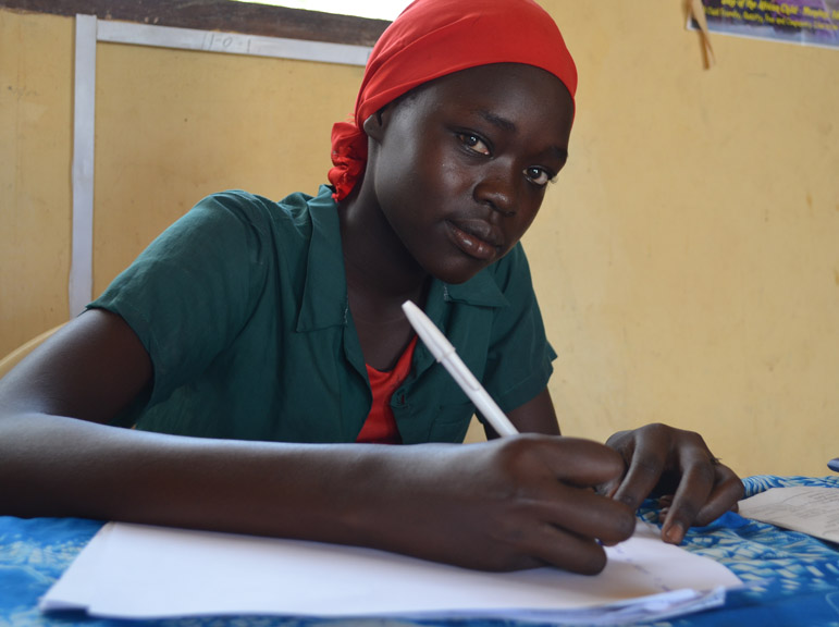 Aletho, 14, is an Ethiopian refugee living in Dadaab refugee camp, Kenya. She dreams of becoming a reporter. Dadaab refugee camp hosts more than 340,000 people.