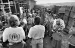 The crisis in Africa's Great Lakes region also involved Burundi where 270,000 Rwandans sought safety, including this group in Mugano camp.